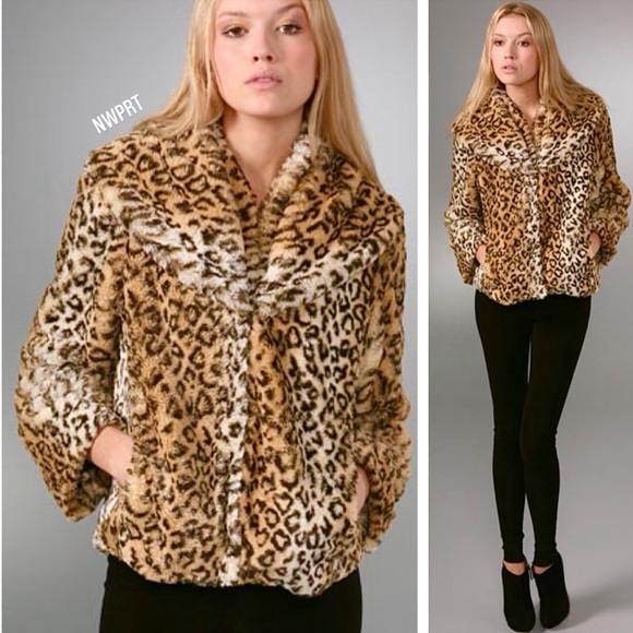 alice and olivia leopard jacket